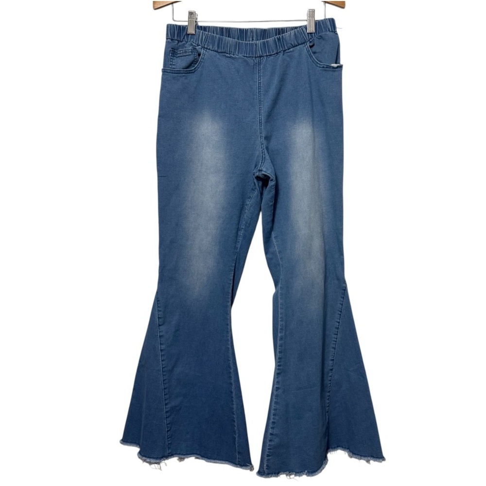 Women’s Blue Flare Wide Leg Jeans